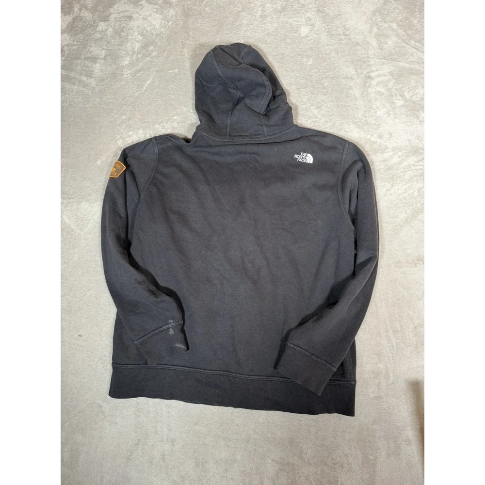 The North Face Mens XL Black Full Zip Hoodie Expedition Patch Graphic